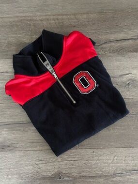 VS PINK OHIO STATE HALF ZIP SWEATSHIRT